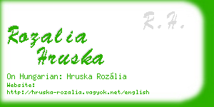 rozalia hruska business card